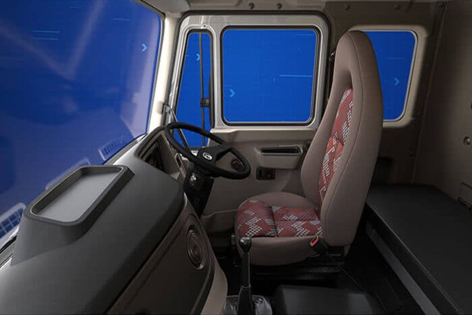 Tata Signa 2821.T Truck Driver Seat and Steering Area Inside Cabin Tata Signa 2821.T Truck Driver Seat and Steering Area Inside Cabin