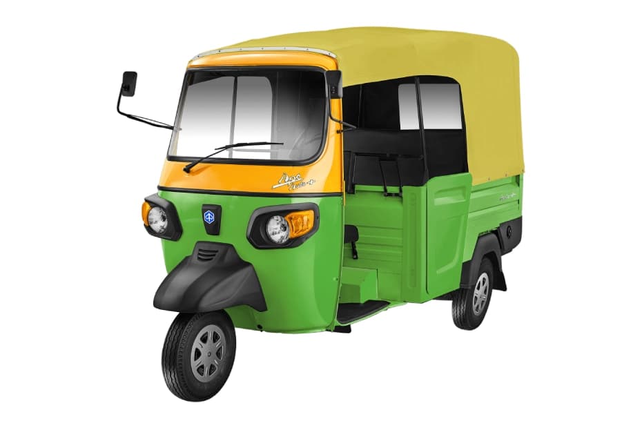 Piaggio Ape City Plus Green & Yellow Left Front Three Quarter