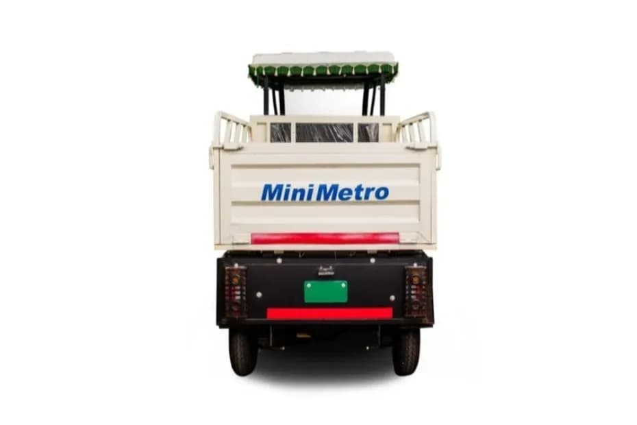 Mini Metro White E Rickshaw Loader Rear Side Mini Metro White E Rickshaw Loader Rear Side