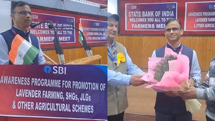 SBI ने जम्मू-कश्मीर में लैवेंडर कल्टीवेटर्स को सशक्त बनाने के लिए पहल की State_Bank_of_India_SBI_organized_a_Farmers_Meet_98796d0703.webp