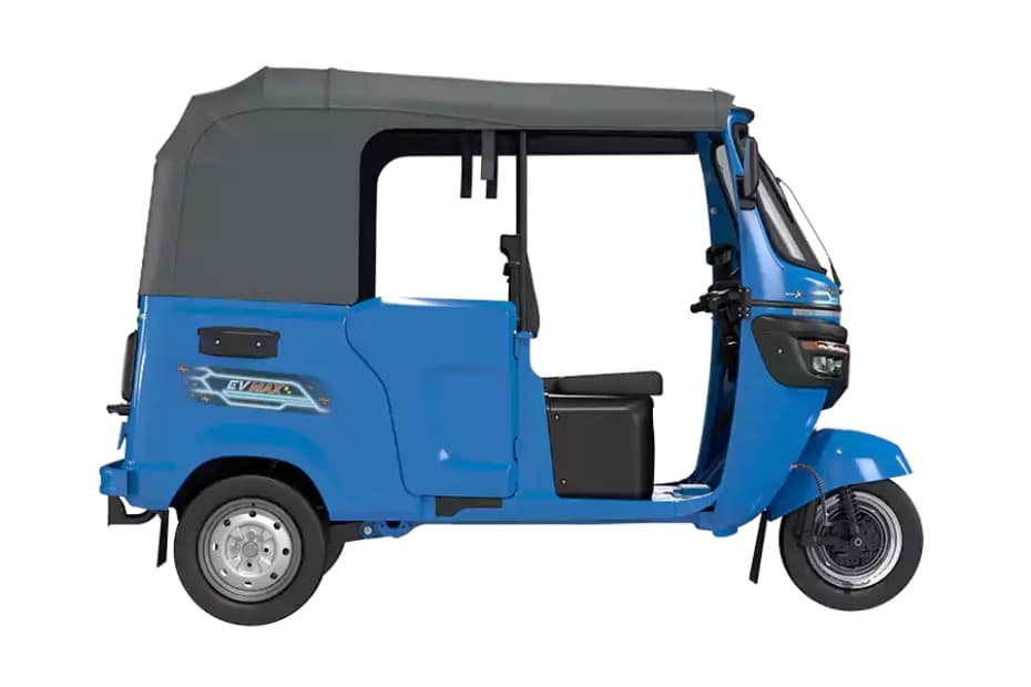 TVS King EV Max Neptune Blue Right Side View TVS King EV Max Neptune Blue Right Side View