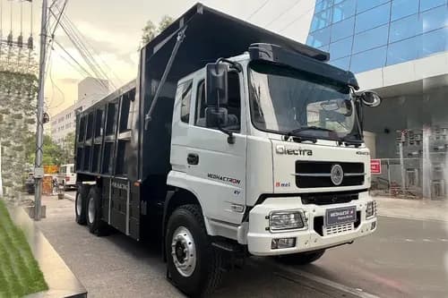 Olectra Meghaetron Electric Tipper White Colour Olectra Meghaetron Electric Tipper White Colour