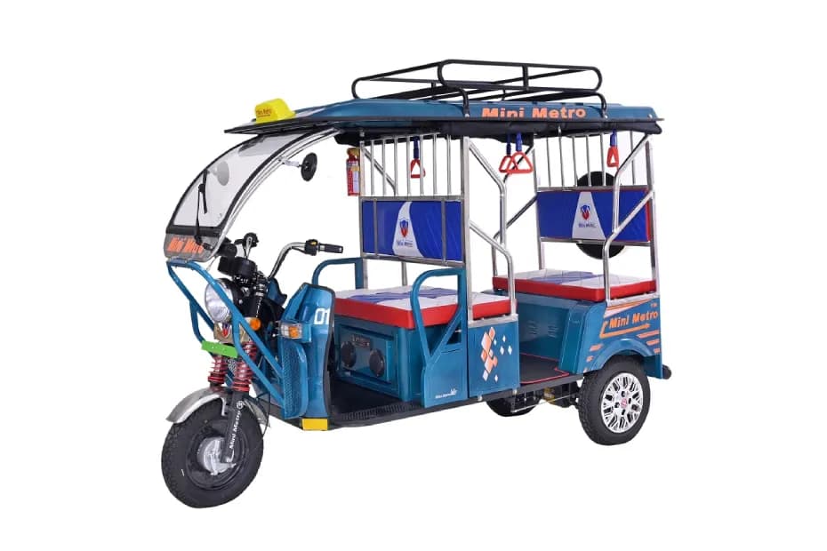 Mini Metro Blue E Rickshaw Front Left Side Mini Metro Blue E Rickshaw Front Left Side