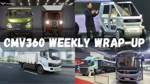 CMV360 साप्ताहिक रैप-अप | 13 जनवरी — 18 जनवरी 2025: भारत मोबिलिटी ग्लोबल एक्सपो 2025 हाइलाइट्स, EV इनोवेशन, सस्टेनेबल मोबिलिटी सॉल्यूशंस, और बहुत कुछ CMV360 साप्ताहिक रैप-अप | 13 जनवरी — 18 जनवरी 2025: भारत मोबिलिटी ग्लोबल एक्सपो 2025 हाइलाइट्स, EV इनोवेशन, सस्टेनेबल मोबिलिटी सॉल्यूशंस, और बहुत कुछ