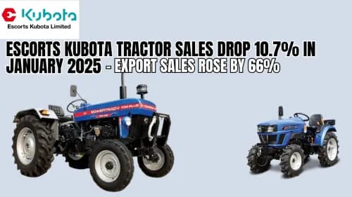 Escorts Kubota Tractor Sales Drop 10.7% in January 2025 – Export Sales Rose by 66% Escorts Kubota Tractor Sales Drop 10.7% in January 2025 – Export Sales Rose by 66%
