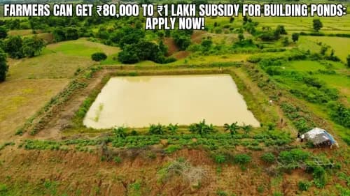 Farmers Can Get ₹80,000 to ₹1 Lakh Subsidy for Building Ponds: Apply Now! Farmers Can Get ₹80,000 to ₹1 Lakh Subsidy for Building Ponds: Apply Now!
