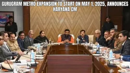 Gurugram Metro Expansion to Start on May 1, 2025, Announces Haryana CM Gurugram Metro Expansion to Start on May 1, 2025, Announces Haryana CM
