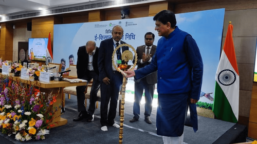 Piyush Goyal unveils 'e-Kisan Upaj Nidhi,' digitally transforming Indian agriculture for 'Viksit Bharat' Piyush Goyal unveils 'e-Kisan Upaj Nidhi,' digitally transforming Indian agriculture for 'Viksit Bharat'