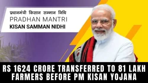 Rs 1624 Crore Transferred to 81 Lakh Farmers Before PM Kisan Yojana Rs 1624 Crore Transferred to 81 Lakh Farmers Before PM Kisan Yojana