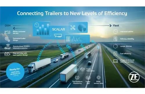 ZF ने नया ट्रेलर टेलीमैटिक्स सॉल्यूशन लॉन्च किया ZF Launches New Trailer Telematics Solution