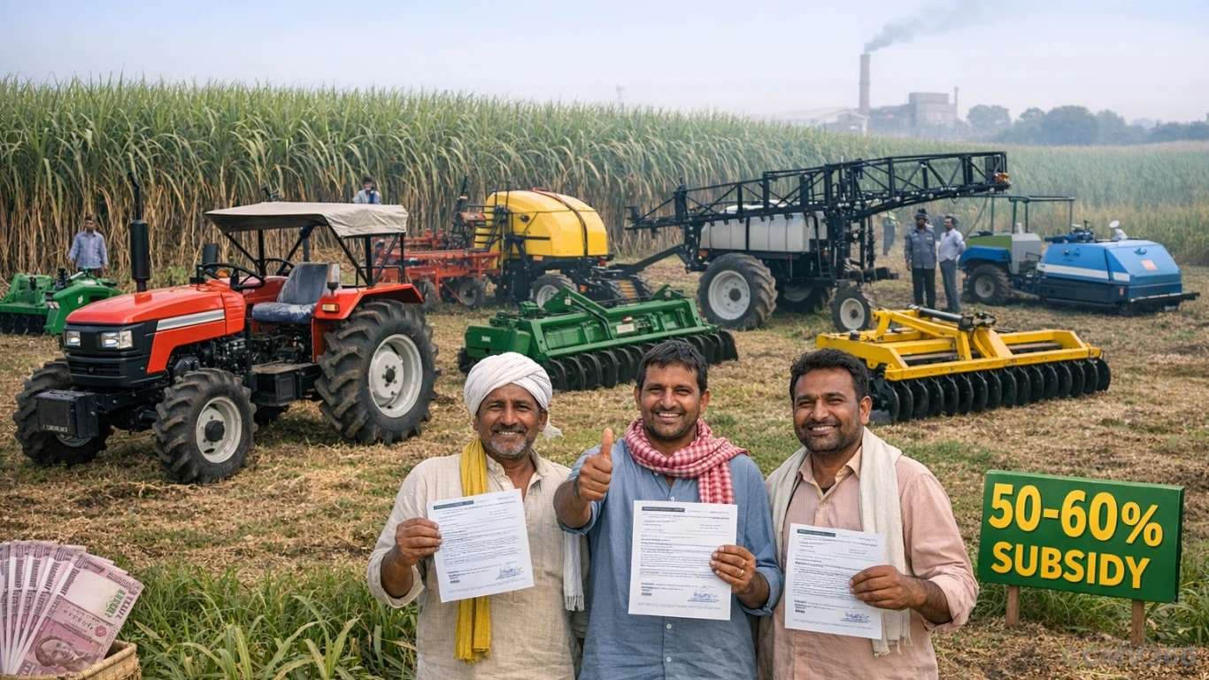 Bihar Sugarcane Mechanization Scheme: Huge Subsidy on 11 Agricultural Machines, Including Mini Tractors Bihar Sugarcane Mechanization Scheme 60% Subsidy