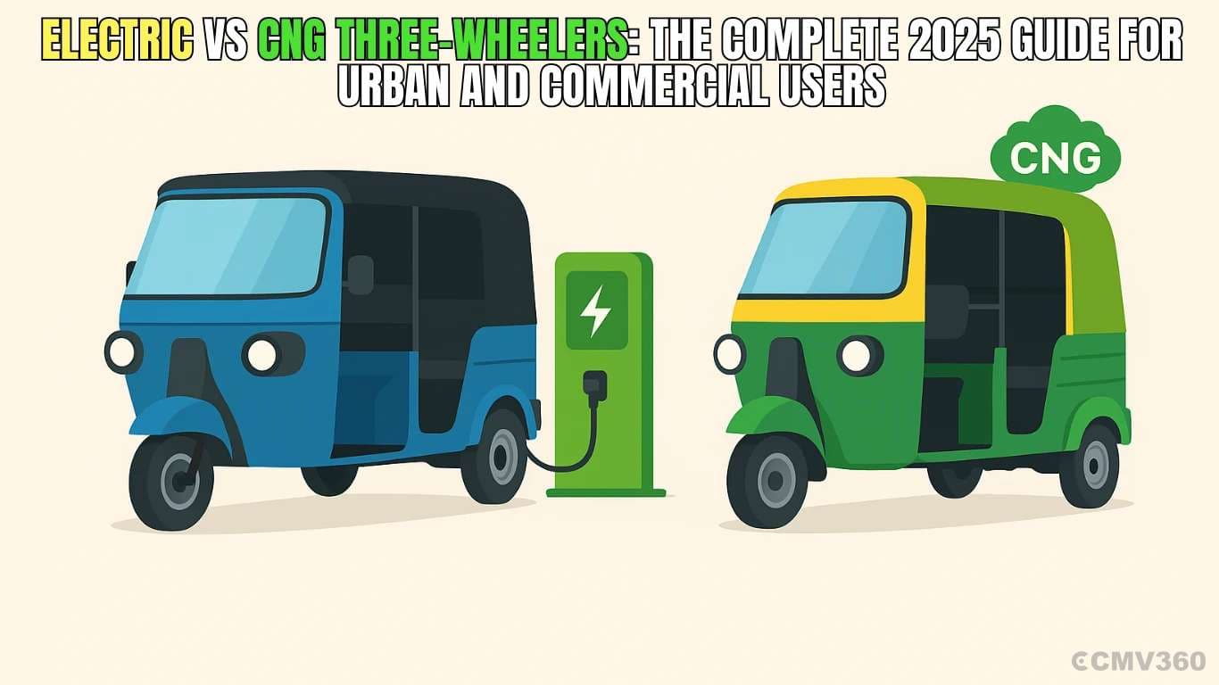 Electric vs CNG Three-Wheelers: The Complete 2025 Guide for Urban and Commercial Users Electric vs CNG Three-Wheeler.webp