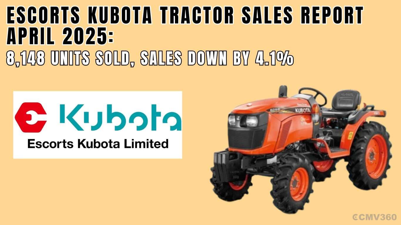 Escorts Kubota Tractor Sales Report April 2025: 8,148 Units Sold, Domestic Sales Down by 4.1% Escorts Kubota Tractor Sales Report April 2025.webp