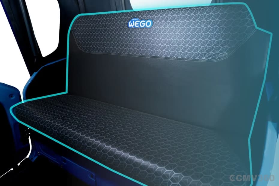 Bajaj WEGO P50 Rear Bench Seat with Textured Cushion and WEGO Branding Bajaj WEGO P50 Rear Bench Seat with Textured Cushion and WEGO Branding