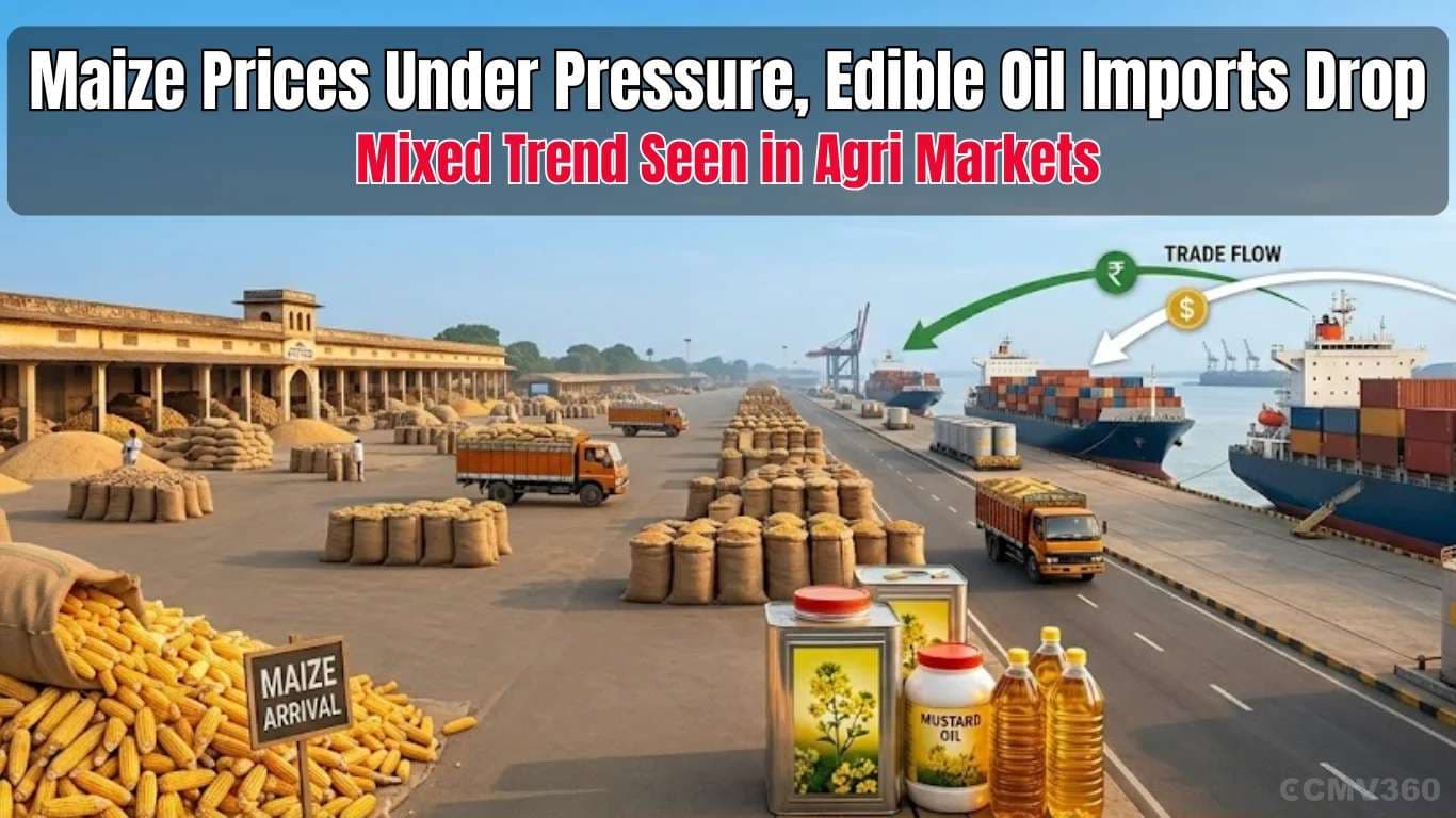 Maize Prices Under Pressure, Edible Oil Imports Drop: Mixed Trend Seen in Agri Markets Maize Prices Fall, Edible Oil Imports Drop in India