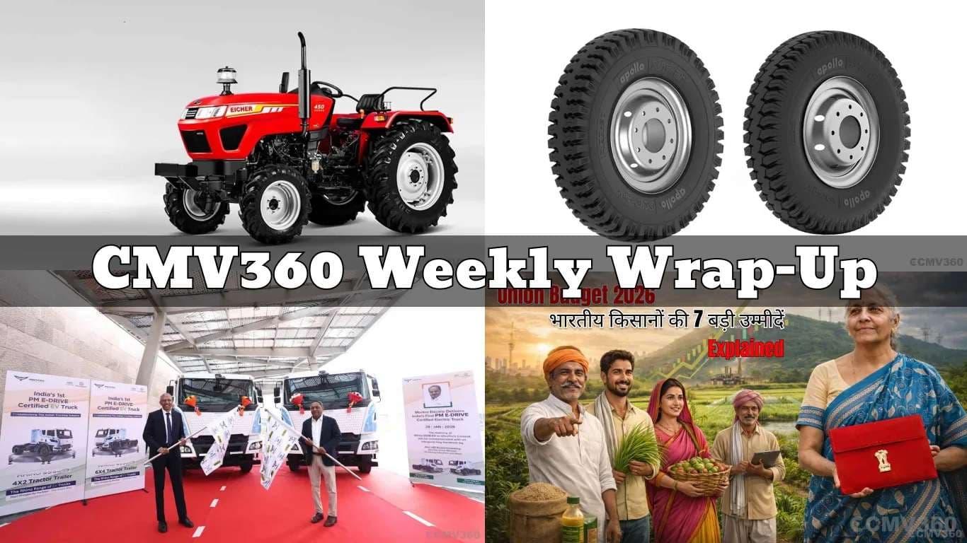 CMV360 Weekly Wrap-Up | 26–31 Jan 2026: EV Record Runs, Electric Bus Mega Orders, New Auto Launches, Budget Buzz & Farmer Relief CMV360 Weekly Wrap-Up | 26–31 Jan 2026: EV Record Runs, Electric Bus Mega Orders, New Auto Launches, Budget Buzz & Farmer Relief