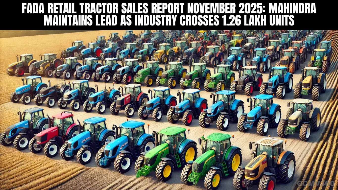 FADA Retail Tractor Sales Report November 2025: Mahindra Maintains Lead as Industry Crosses 1.26 Lakh Units FADA Retail Tractor Sales Report November 2025: Mahindra Maintains Lead as Industry Crosses 1.26 Lakh Units