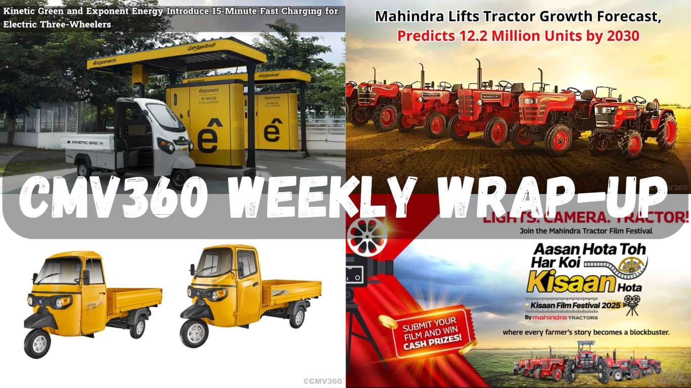 CMV360 Weekly Wrap-Up | 17th–22nd Nov 2025: Force Motors ₹2,000 Cr EV Plan, 15-Min Rapid Charging Breakthrough, Qatar Entry, New Global CEO Appointments & Major Auto–Agri Launches Transform the Week CMV360 Weekly Wrap-Up | 17th–22nd Nov 2025: Force Motors ₹2,000 Cr EV Plan, 15-Min Rapid Charging Breakthrough, Qatar Entry, New Global CEO Appointments & Major Auto–Agri Launches Transform the Week