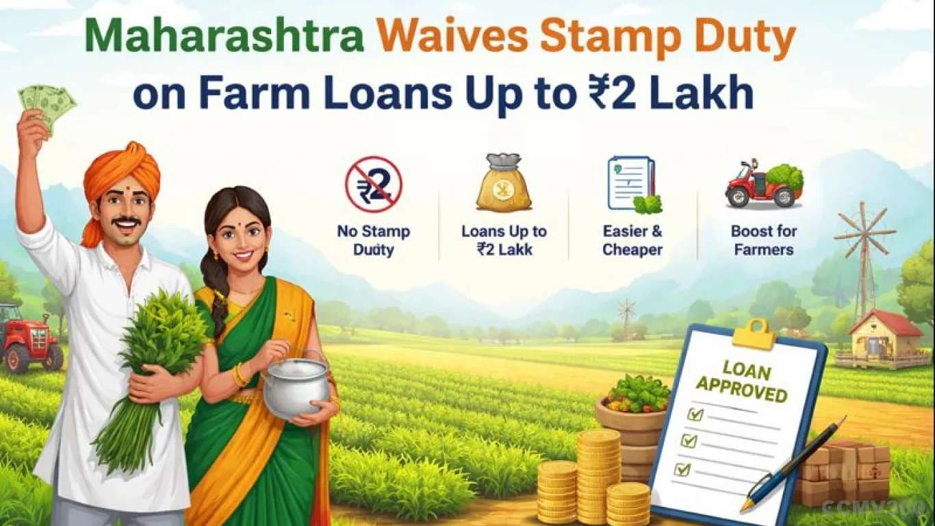 Maharashtra Waives Stamp Duty on Farm Loans Up to ₹2 Lakh, Bringing Big Relief to Farmers Maharashtra Waives Stamp Duty on Farm Loans Up to ₹2 Lakh