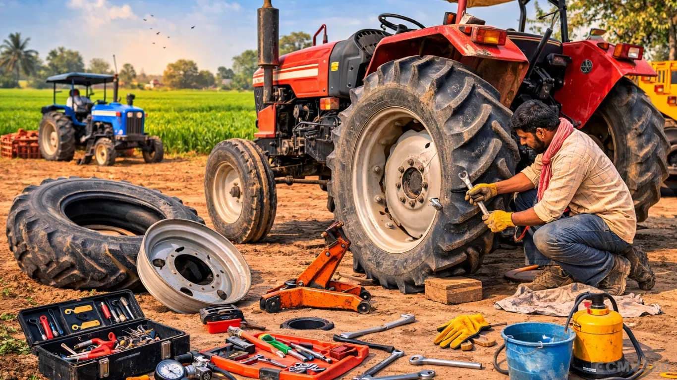 Tractor Tyre Puncture Repair in the Field: A Practical Step-by-Step Guide for Farmers in India Tractor Tyres.webp