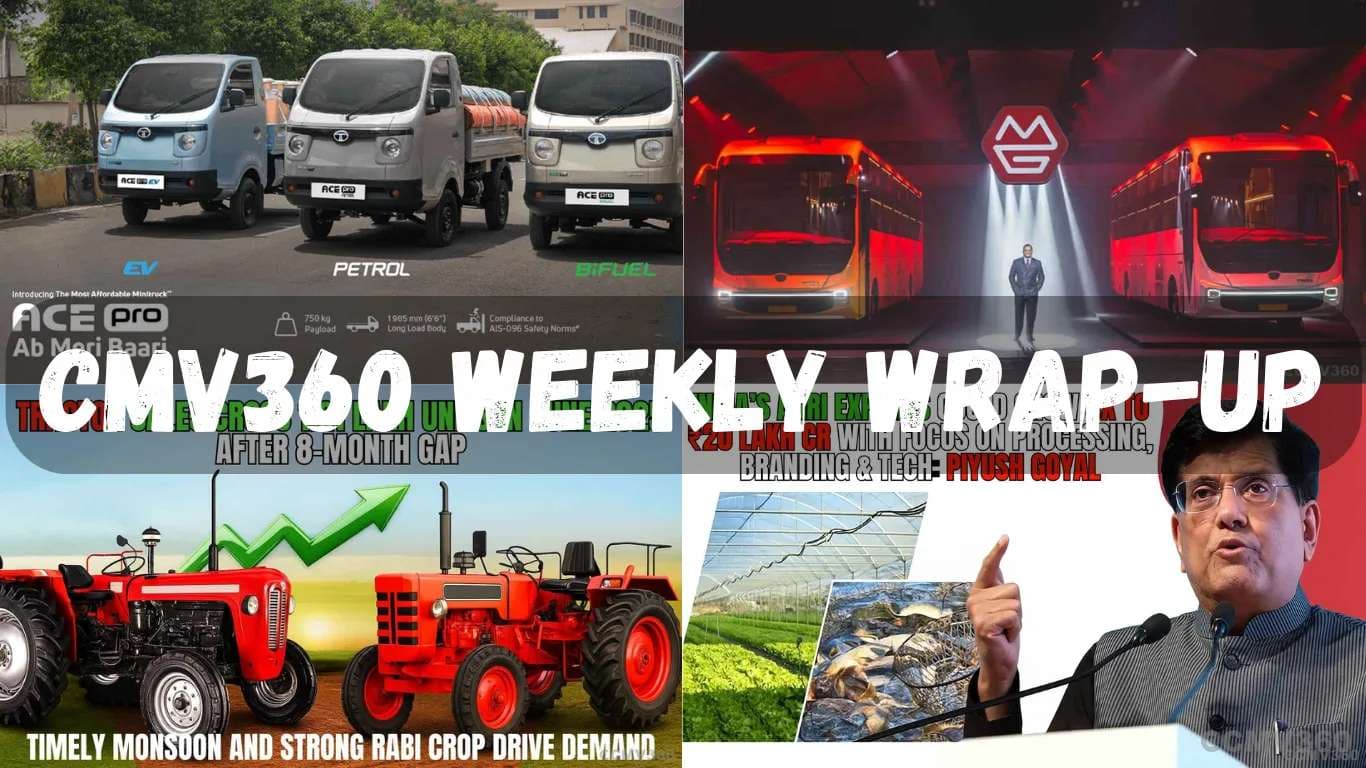 CMV360 Weekly Wrap-Up | 6th–12th July 2025: EV Makers Warn Against Illegal E-Rickshaws, CV & 3W Sales Rise, Tata Launches ACE Pro, Mahindra Leads Tractor Growth, and Clean Mobility Gains Momentum CMV360 Weekly Wrap-Up 6th-11th July 2025.webp
