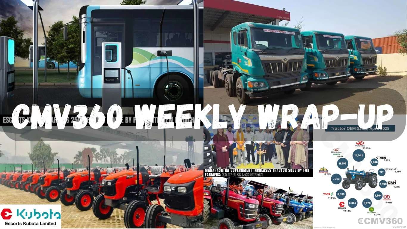 CMV360 Weekly Wrap-Up | 04th May – 10th May 2025: Decline in Commercial Vehicle Sales, Surge in Electric Mobility, Strategic Shifts in Automotive Sector, and Market Developments in India CMV360 Weekly Wrap-Up | 04th May – 10th May 2025