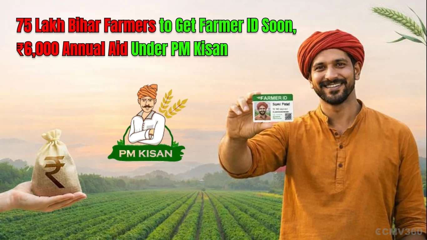 75 Lakh Bihar Farmers to Get Farmer ID Soon, ₹6,000 Annual Aid Under PM Kisan Bihar Farmer ID: 75 Lakh Farmers to Get ₹6,000 PM Kisan Aid