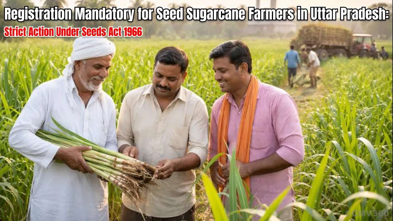 Registration Mandatory for Seed Sugarcane Farmers in Uttar Pradesh: Strict Action Under Seeds Act 1966 UP Makes Registration Mandatory for Seed Sugarcane Farmers