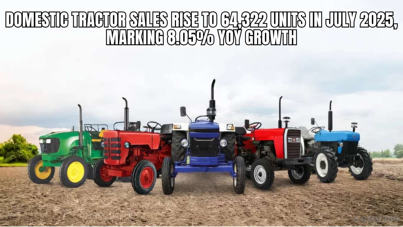 Domestic Tractor Sales Rise to 64,322 Units in July 2025, Marking 8.05% YoY Growth Domestic Tractor Sales Rise to 64,322 Units in July 2025, Marking 8.05% YoY Growth.webp
