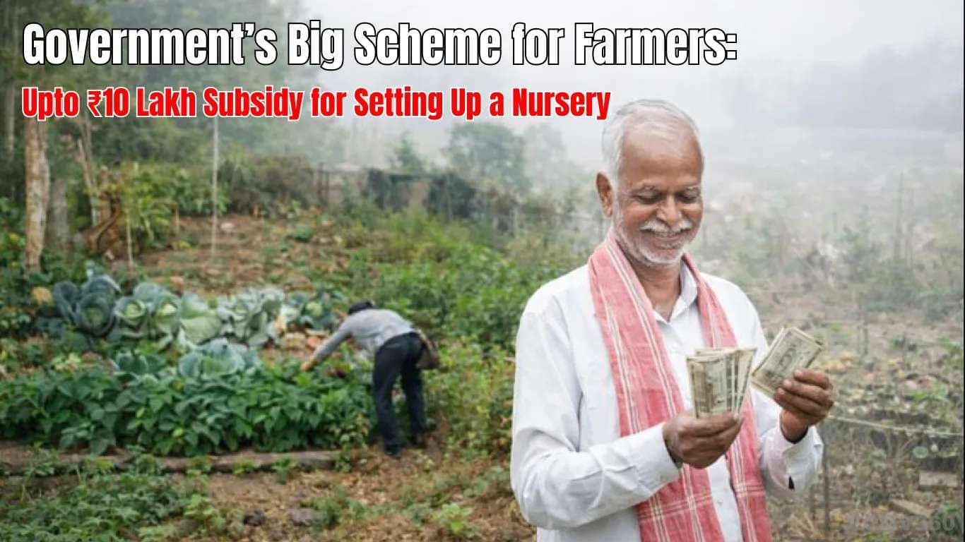 Government’s Big Scheme for Farmers: Up to ₹10 Lakh Subsidy for Setting Up a Nursery Government’s Big Scheme for Farmers: Up to ₹10 Lakh Subsidy for Setting Up a Nursery