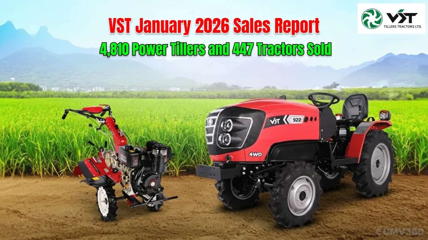 VST January 2026 Sales Report: 4,810 Power Tillers and 447 Tractors Sold VST January 2026 Sales Report: 4,810 Power Tillers and 447 Tractors Sold