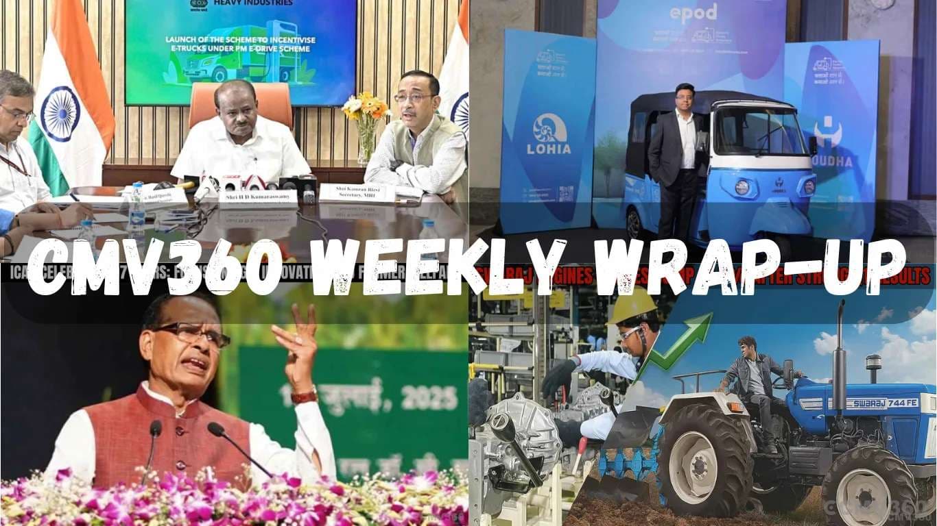 CMV360 Weekly Wrap-Up | 13th–19th July 2025: EV Ambulance Subsidy, E-Bus Momentum by Tata & Leyland, Swaraj Engines Surge, GST Relief Likely on Tractors, and ₹24,000 Cr Agri Scheme Cleared CMV360 Weekly Wrap-Up 13thâ19th July 2025.webp