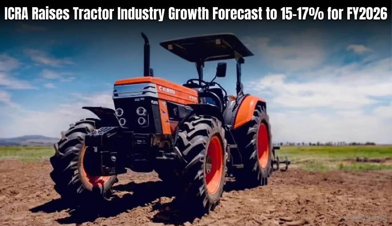 ICRA Raises Tractor Industry Growth Forecast to 15–17% for FY2026 ICRA Raises Tractor Industry Growth Forecast to 15–17% for FY2026
