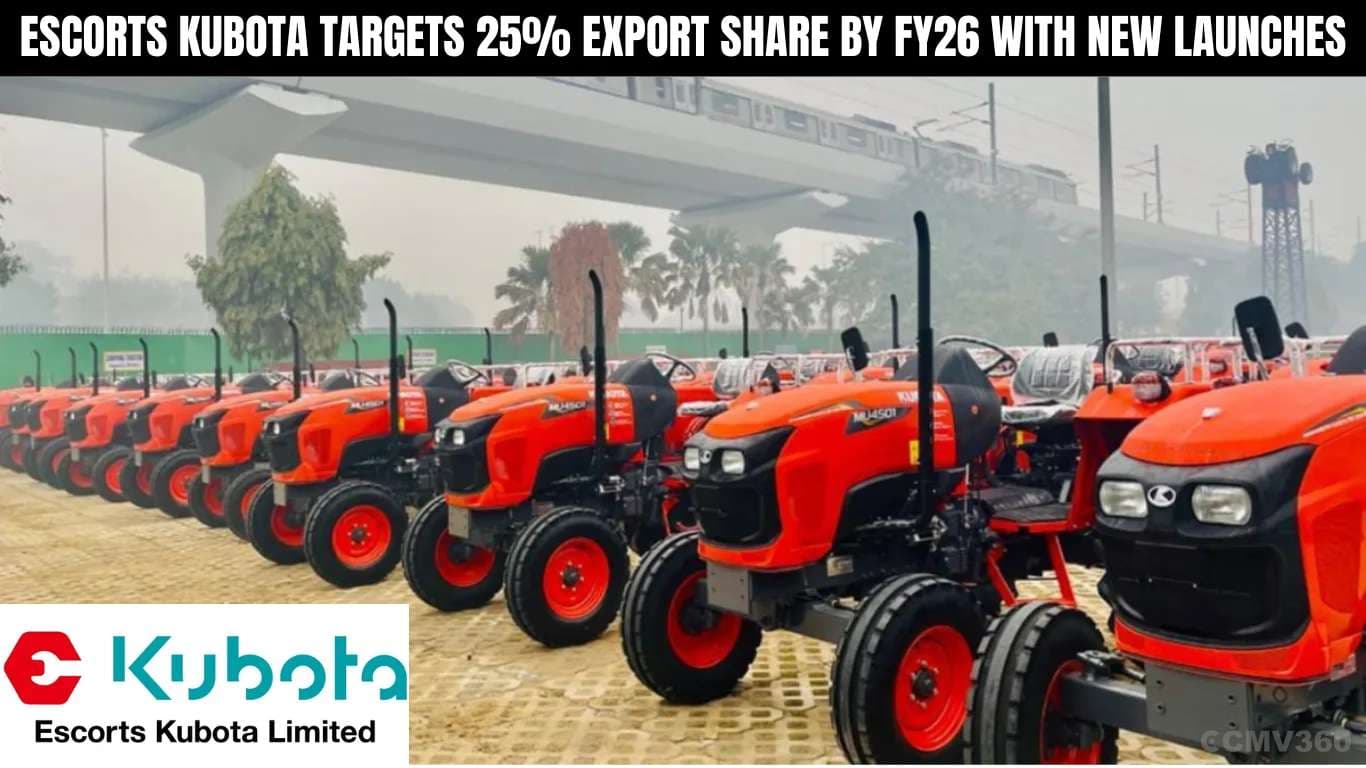 Escorts Kubota Targets 25% Export Share by FY26 with New Launches Escorts Kubota Targets 25% Export Share by FY26 with New Launches.webp