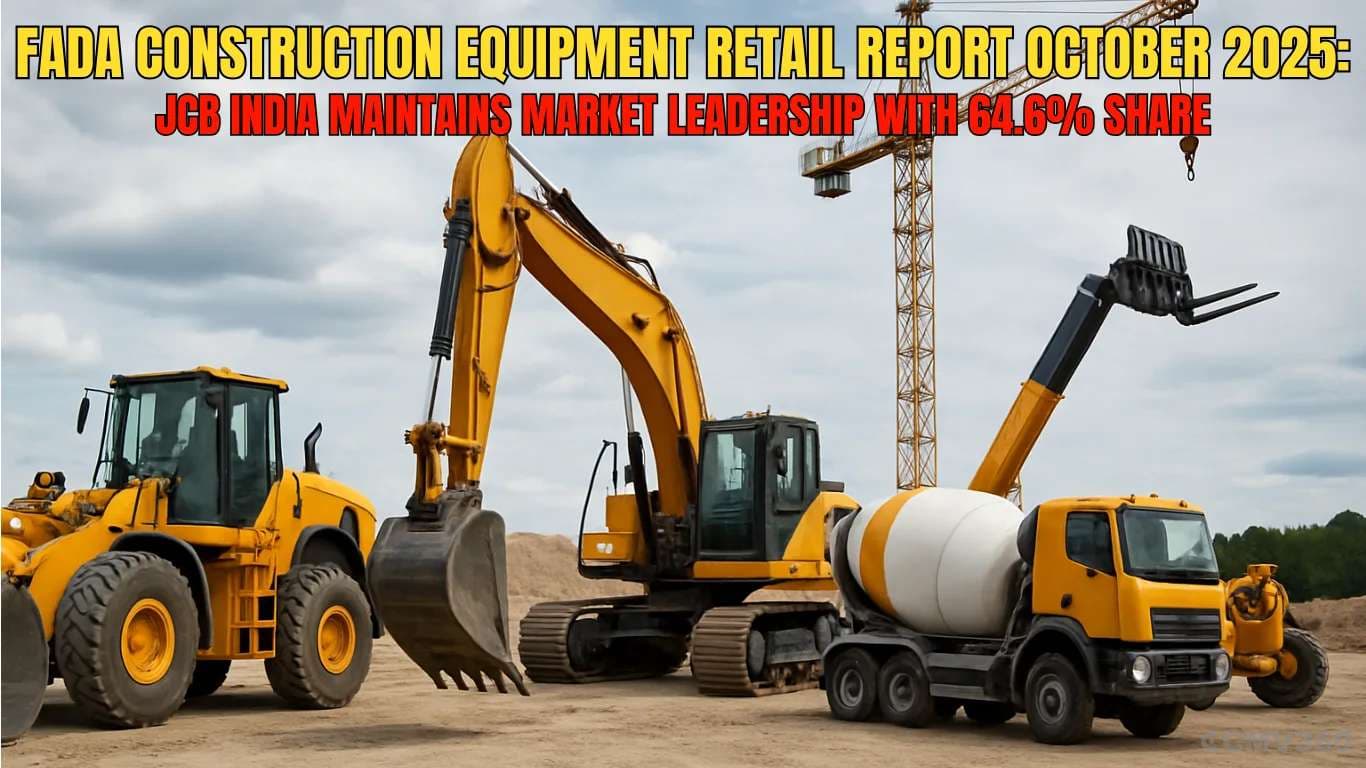 FADA Construction Equipment Retail Report October 2025: JCB India Maintains Market Leadership with 64.6% Share FADA Construction Equipment Retail Report October 2025