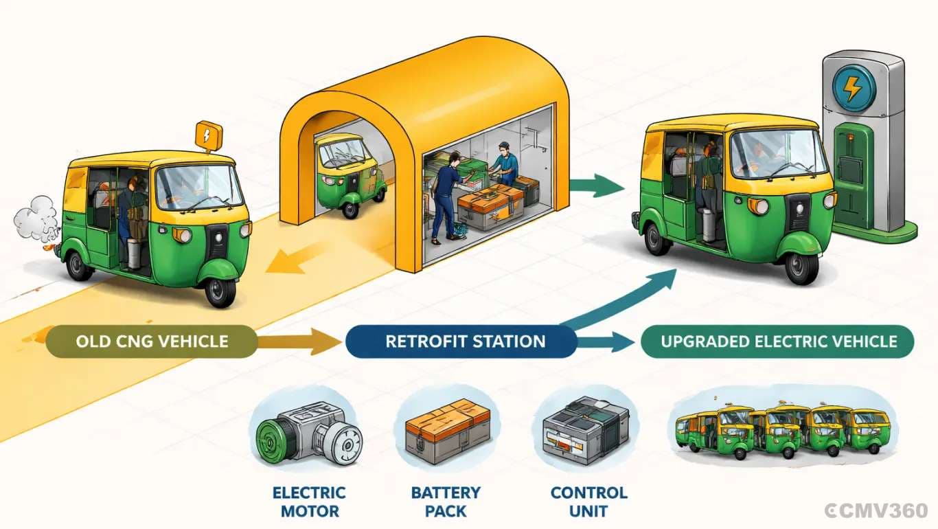 EV Retrofits Seen as Fast-Track Solution for India’s Commercial Vehicle Transition EV Retrofits Seen as Fast-Track Solution for India’s Commercial Vehicle Transition