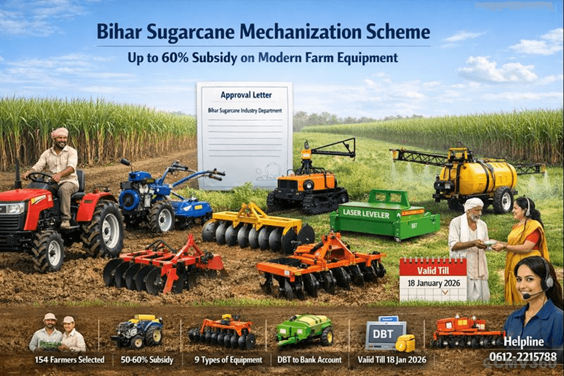 Bihar Government Offers Up to 60% Subsidy on Modern Farm Equipment Under Sugarcane Mechanization Scheme Bihar SUgarcane Scheme.png