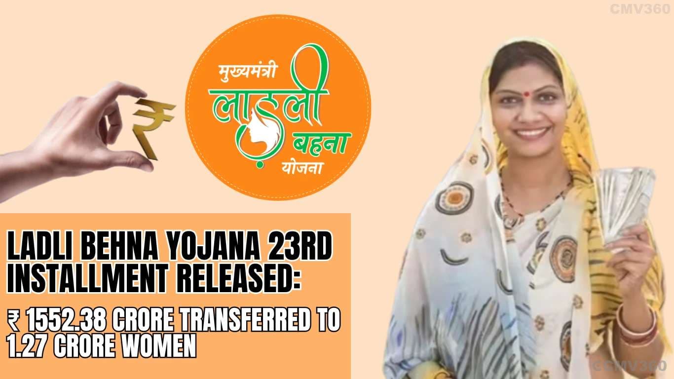 Ladli Behna Yojana 23rd Installment Released: ₹1552.38 Crore Transferred to 1.27 Crore Women Ladli Behna Yojana 23rd Installment Released.webp